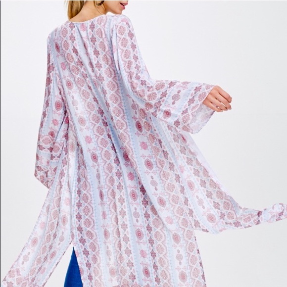 NWT Breezy Double Slit Kimono - Picture 4 of 5